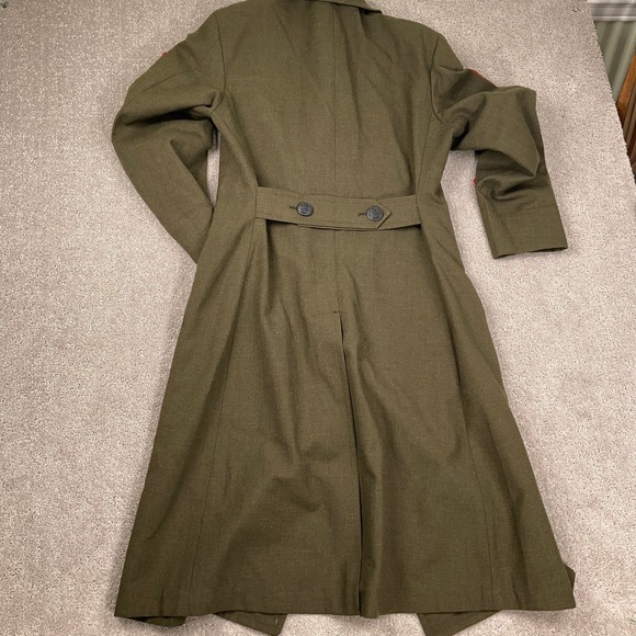 Abate US Marine Corps Overcoat Men 36R Green Military Dress Serge Coat Wool VTG - Picture 11 of 12